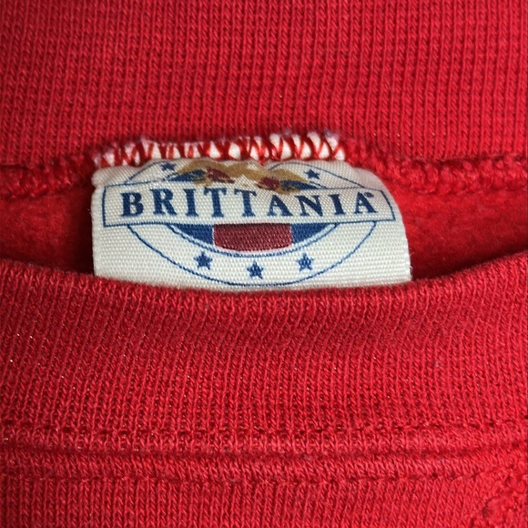 Vintage WISCONSIN UNIVERSITY Sweatshirt Pullover Sleeve Red 90s USA Large Unisex - Picture 4 of 6